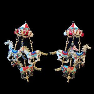 Carousel earrings, by Lunch at the Ritz